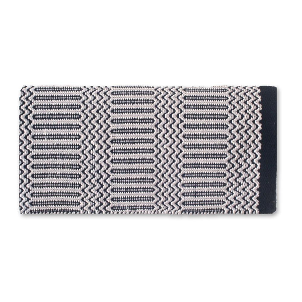 Double Weave Saddle Blanket, Gray and Black