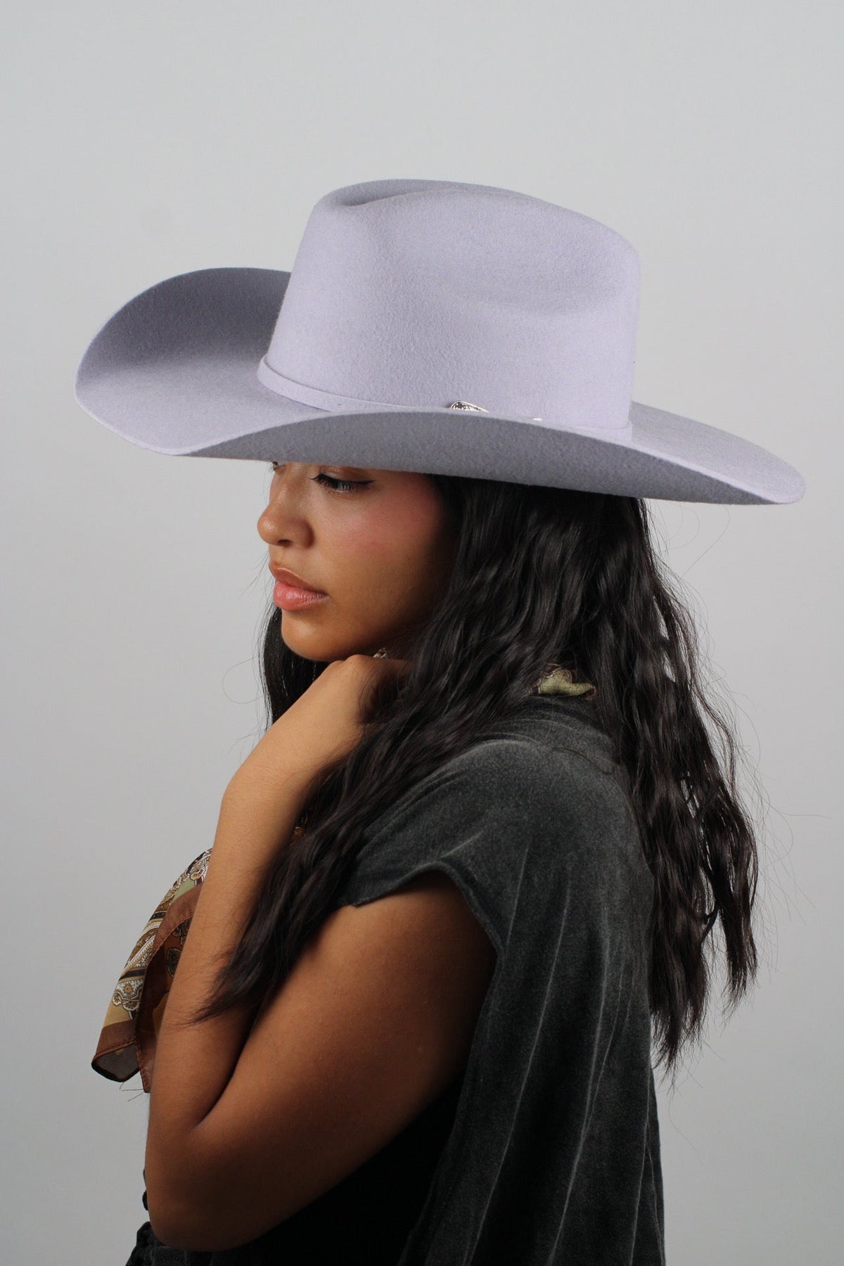 Ice Gray 30X Merino Cattleman Hat by Wilder and Soul, view 3