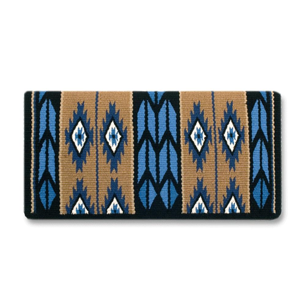 Flying Eagle Saddle Blanket, Slate, Malibu and Fawn