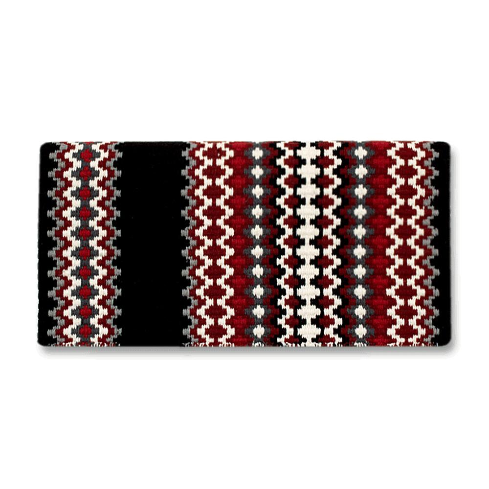 Gemini Saddle Blanket, Black, Ash and Red