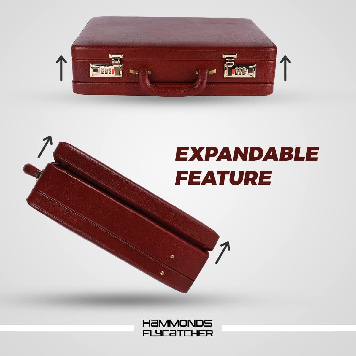 Expandable Leather Office Case by Classy Leather Bags, view 3
