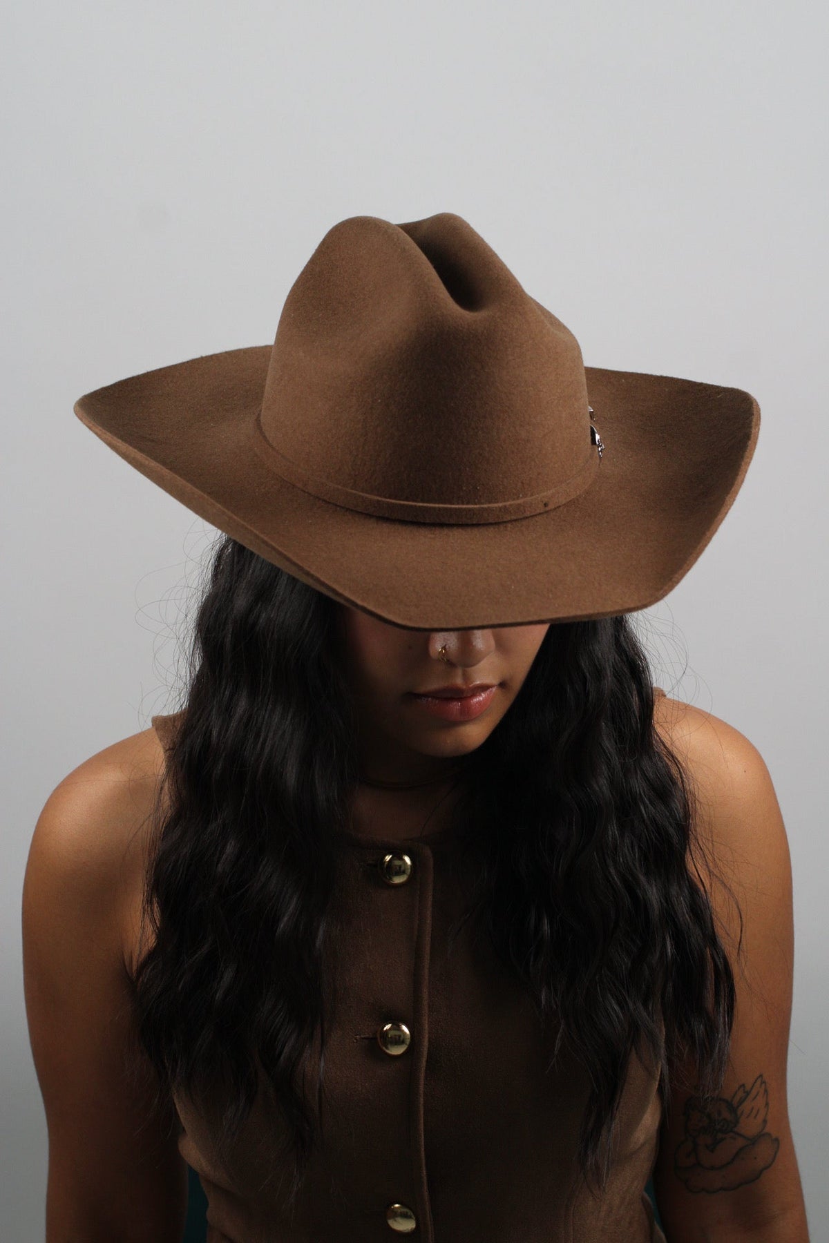 Caramel 30X Merino Cattleman Hat by Wilder and Soul, view 3