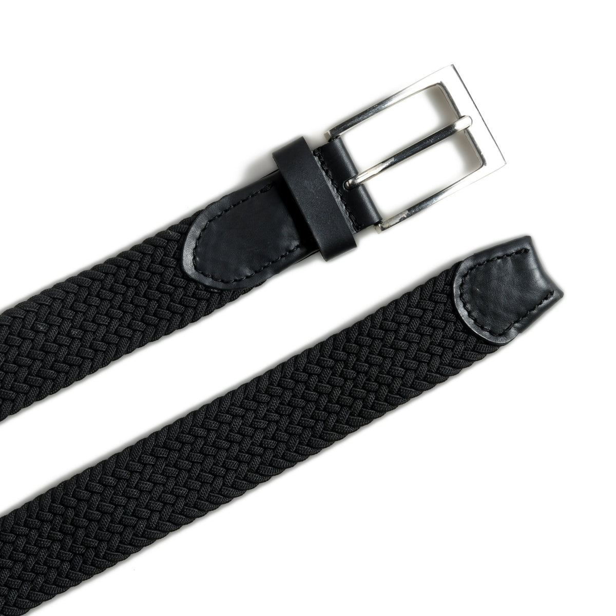 Black Braided Canvas Belt by Classy Leather Bags, view 2