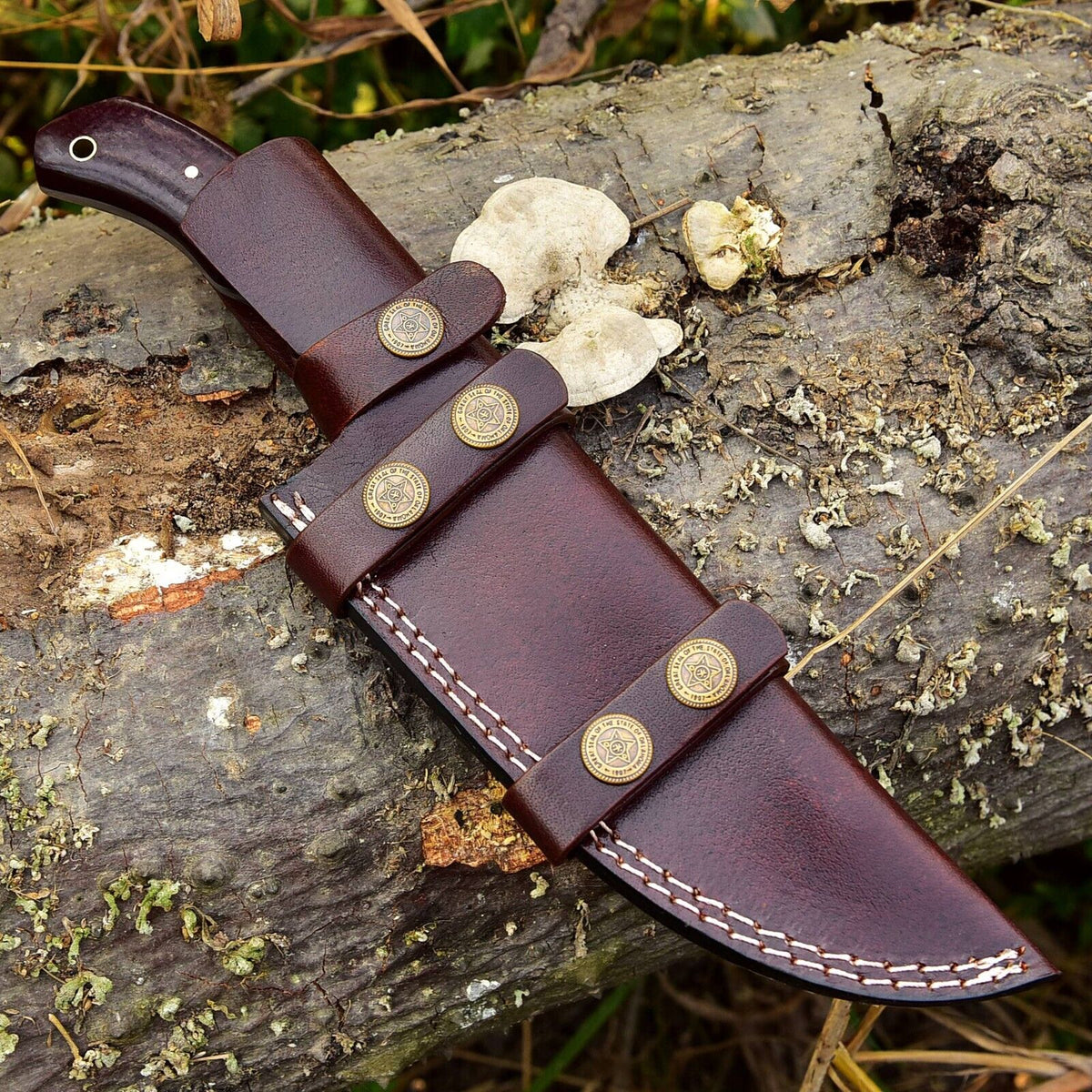 G10 Handle Damascus Skinning Knife, 4.5-Inch by Texan Knives, view 2