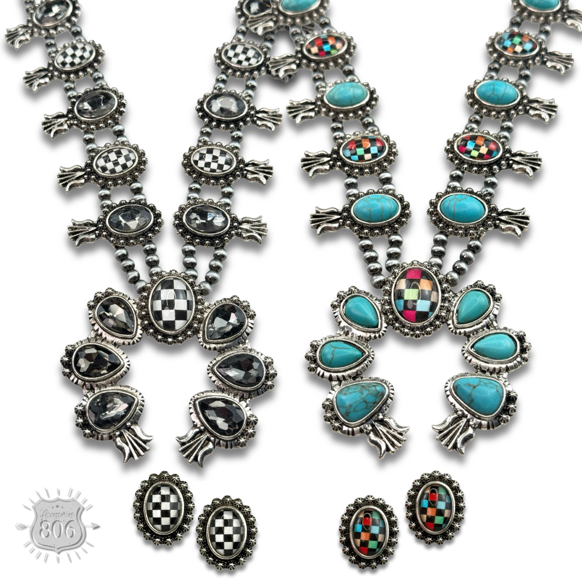The Checkerboard Squash Blossom Set, view 6