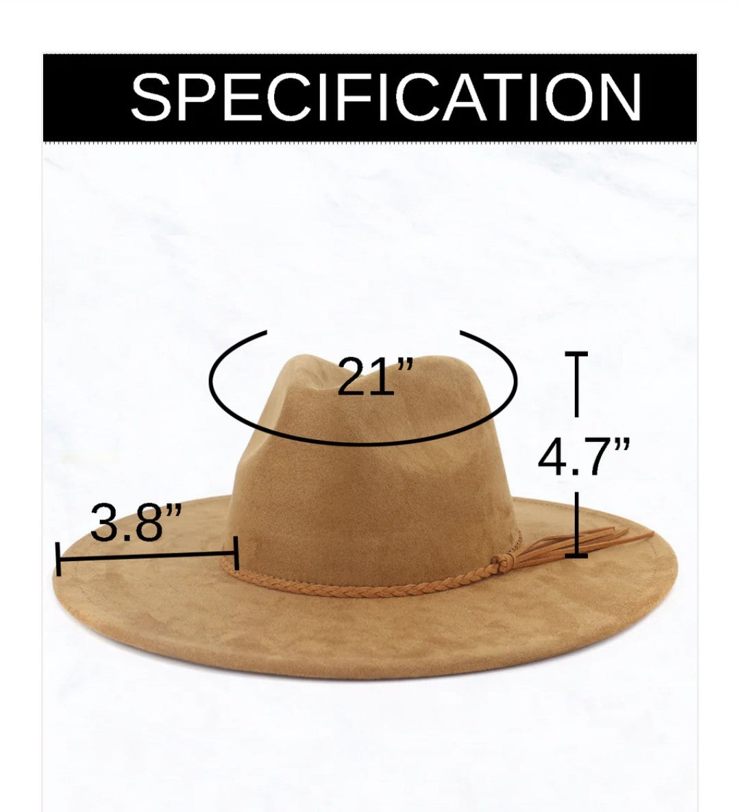 Floral leather hat band with howlite, view 10