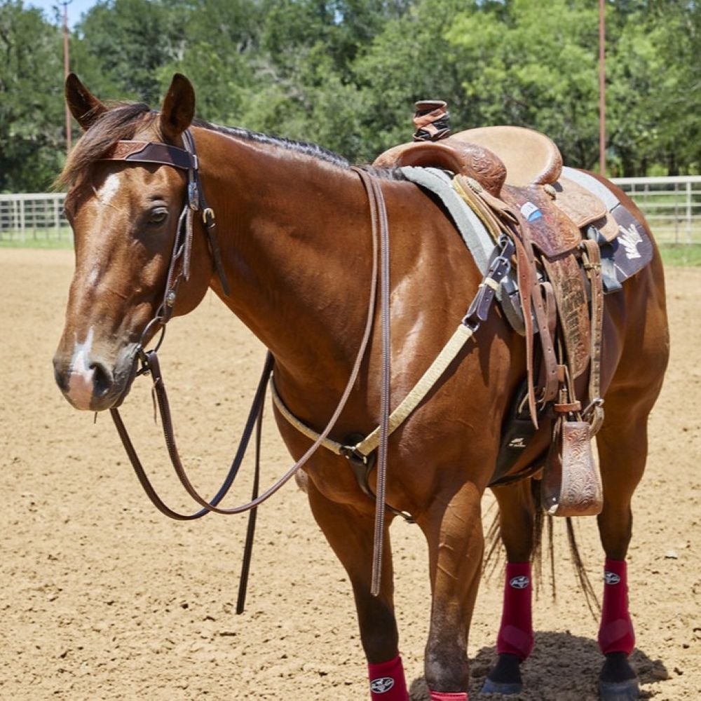 Braided Rawhide Straight Breast Collar, view 4