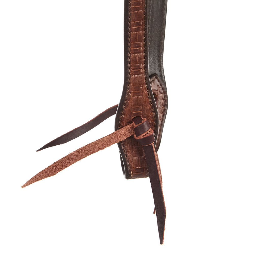 Brick-Tooled Medium Oil Headstall, view 4