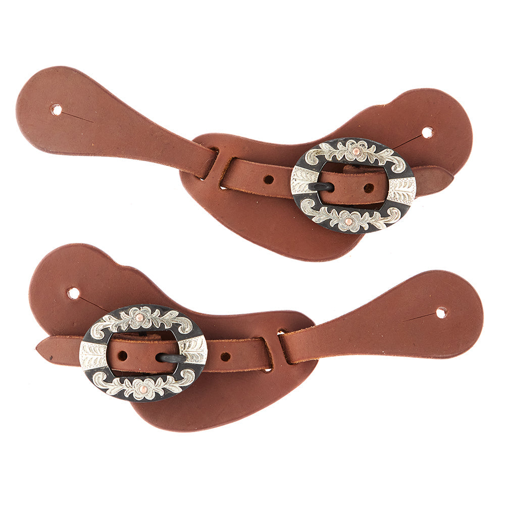 Floral Buckle Cowboy Spur Straps, Ladies and Youth, view 3