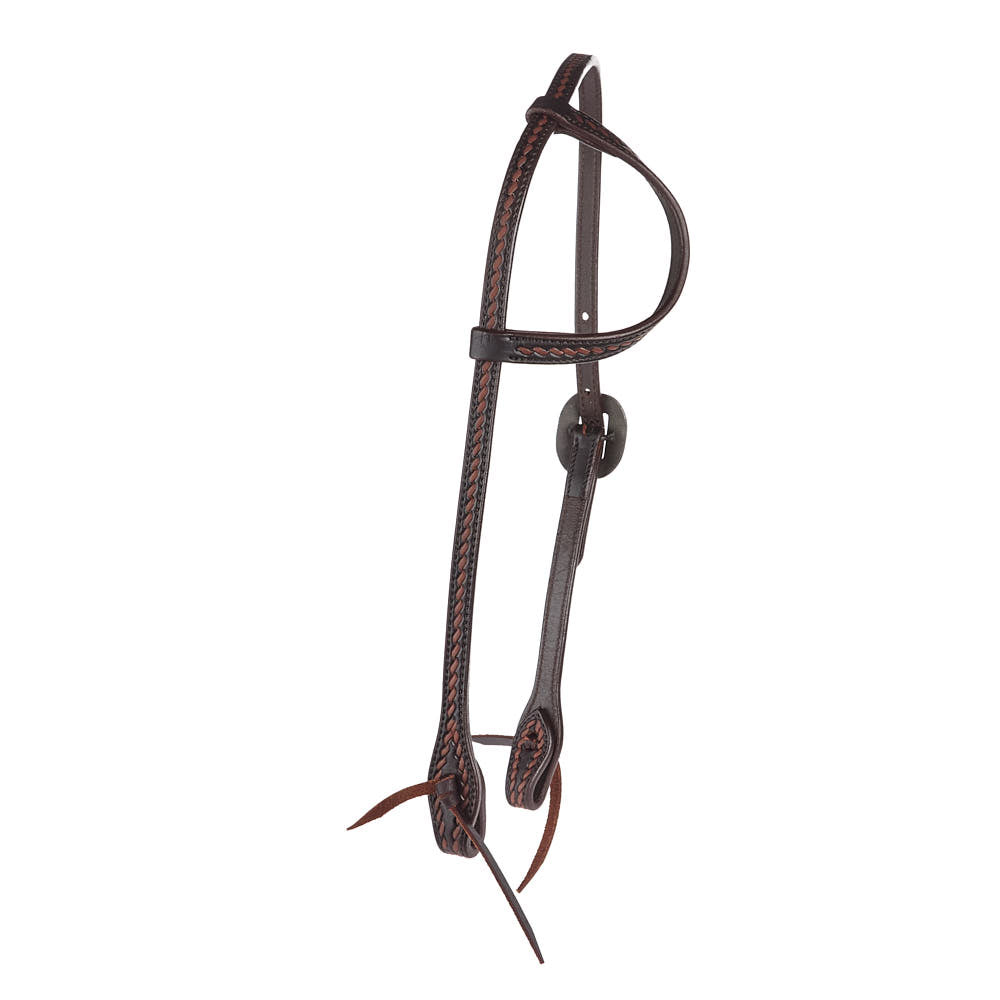 Floral Buckle Rope-Tooled Headstall, view 4