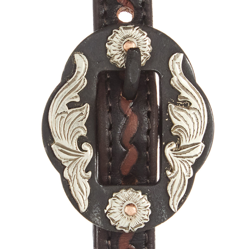 Double Flower Rope-Tooled Headstall, view 5