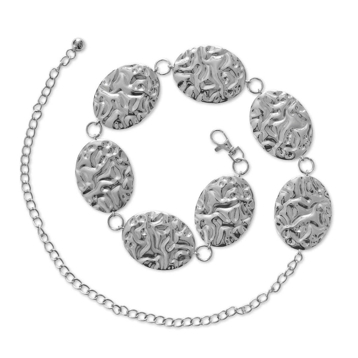 The Hammered Concho Chain Belt, view 11