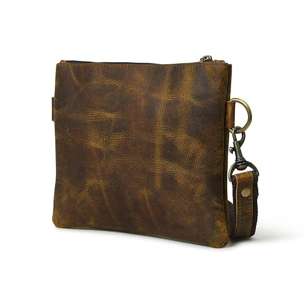 Buffalo Leather Crossbody Sling by Classy Leather Bags