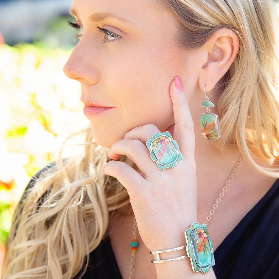 The Scenic Sedona Turquoise Drop Earrings, view 5