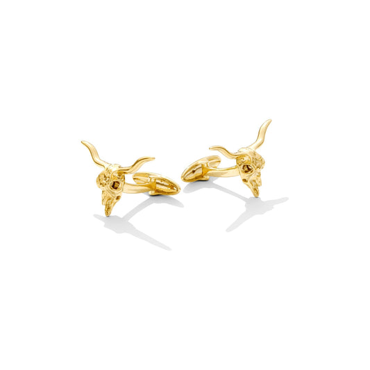 Gold plated Texas Longhorn cufflinks