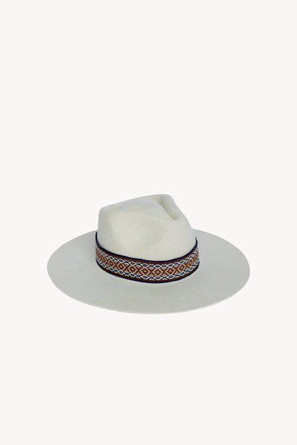 Speckled White Felt Western Hat by Andeana Hats, view 3