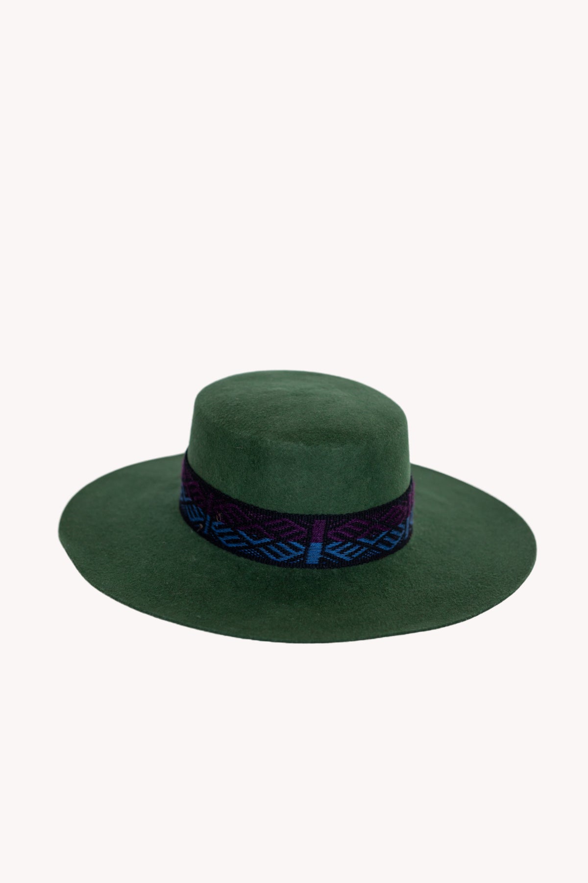 Hunter Green Spanish Felt Hat by Andeana Hats, view 3