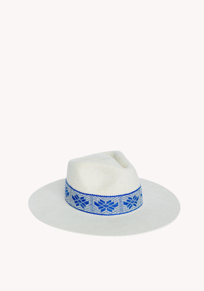 Speckled White Felt Western Hat by Andeana Hats, view 5