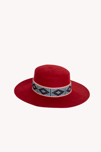 Red Spanish Felt Hat by Andeana Hats