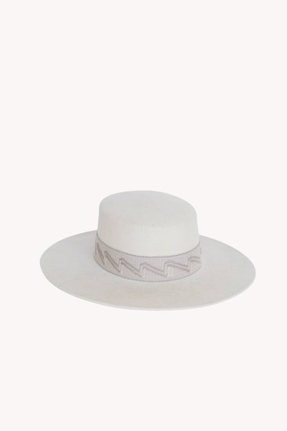 Speckled White Spanish Felt Hat by Andeana Hats, view 3