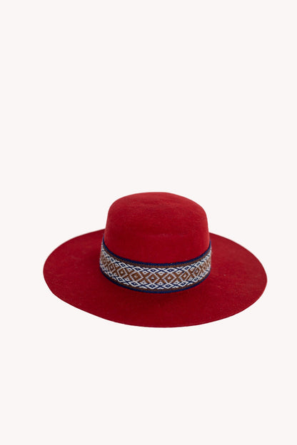 Red Spanish Felt Hat by Andeana Hats, view 3
