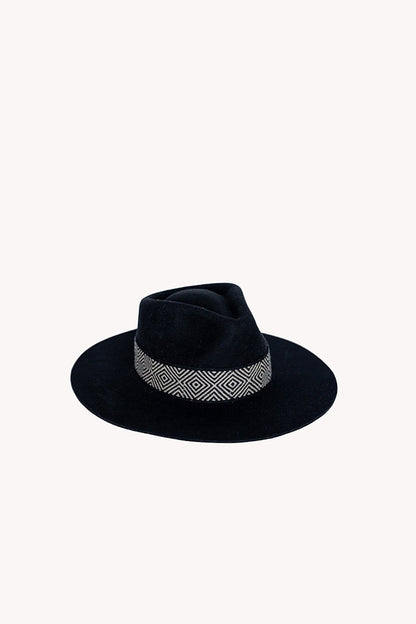 Black Alpaca Felt Western Hat by Andeana Hats, view 2