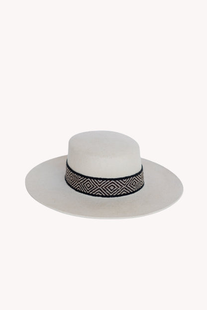 Speckled White Spanish Felt Hat by Andeana Hats, view 5