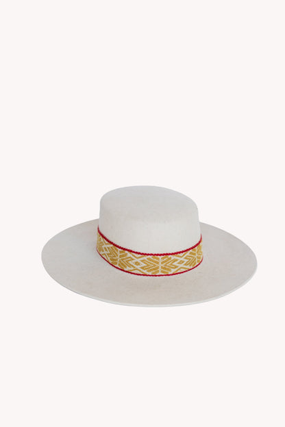 Speckled White Spanish Felt Hat by Andeana Hats, view 7
