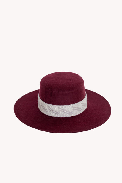 Maroon Spanish Felt Hat by Andeana Hats