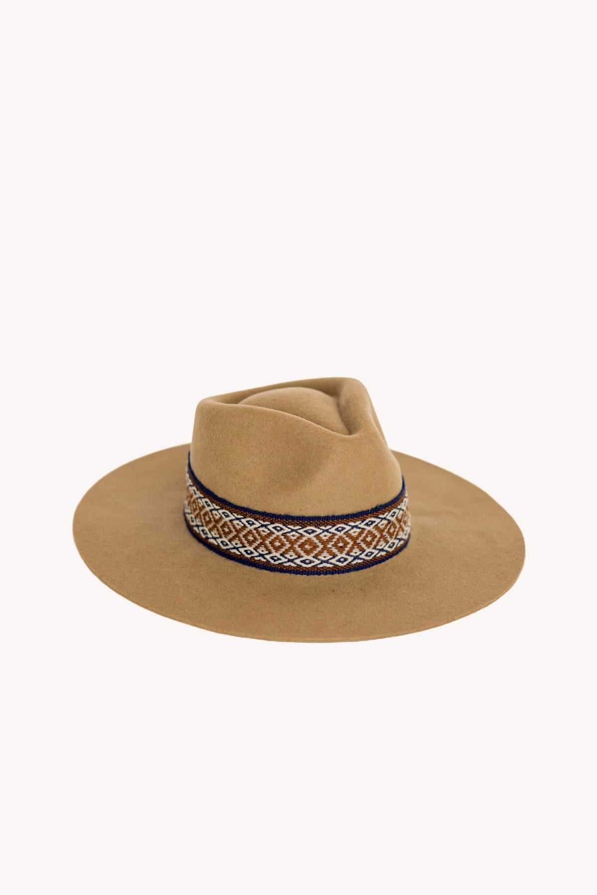 Beige Alpaca Felt Western Hat by Andeana Hats, view 3