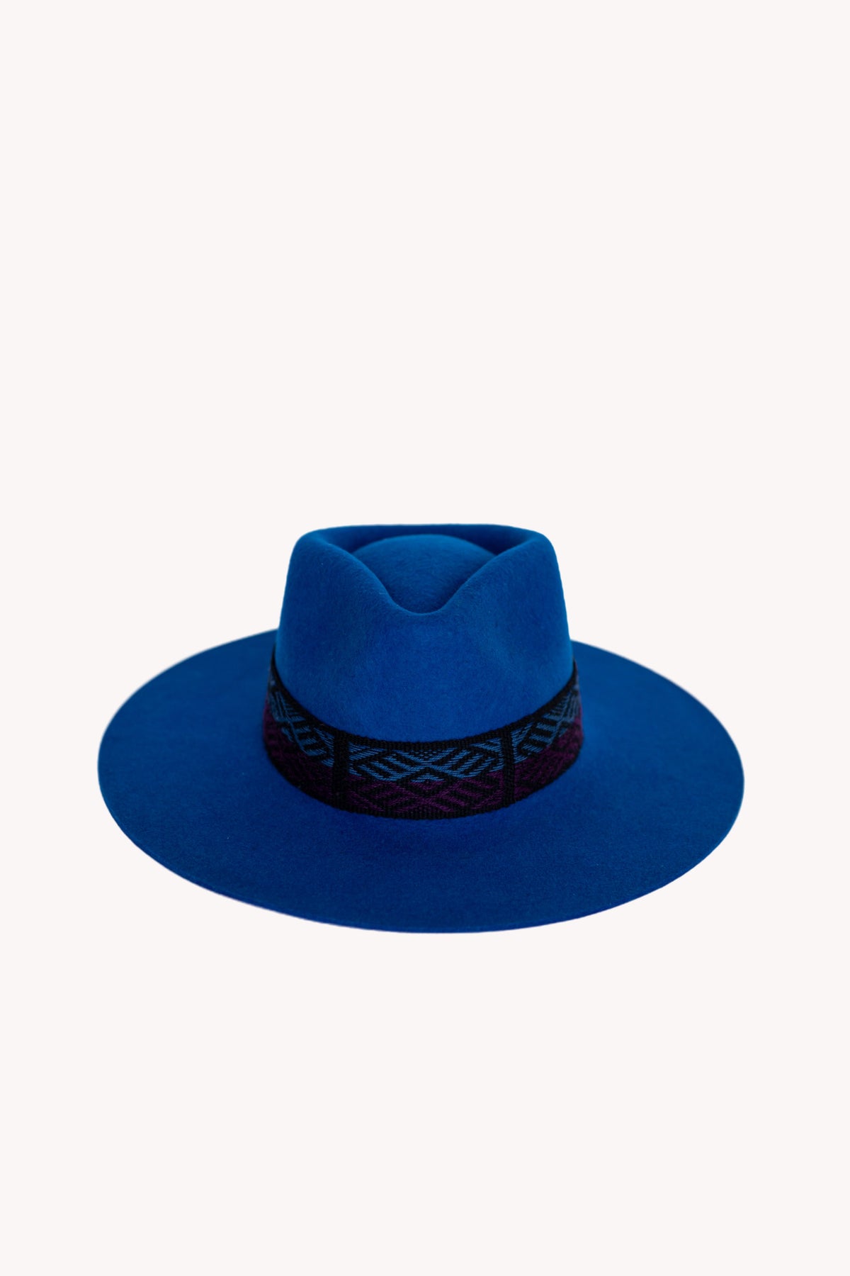 Electric Blue Felt Western Hat by Andeana Hats