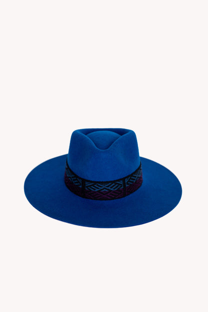 Electric Blue Felt Western Hat by Andeana Hats