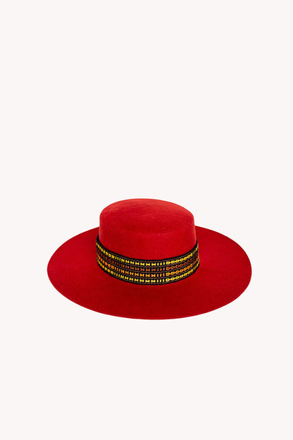 Red Spanish Felt Hat by Andeana Hats, view 2