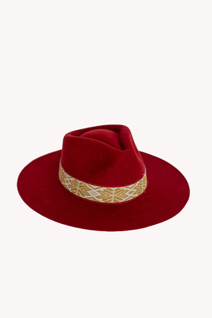 Red Felt Western Hat by Andeana Hats, view 3