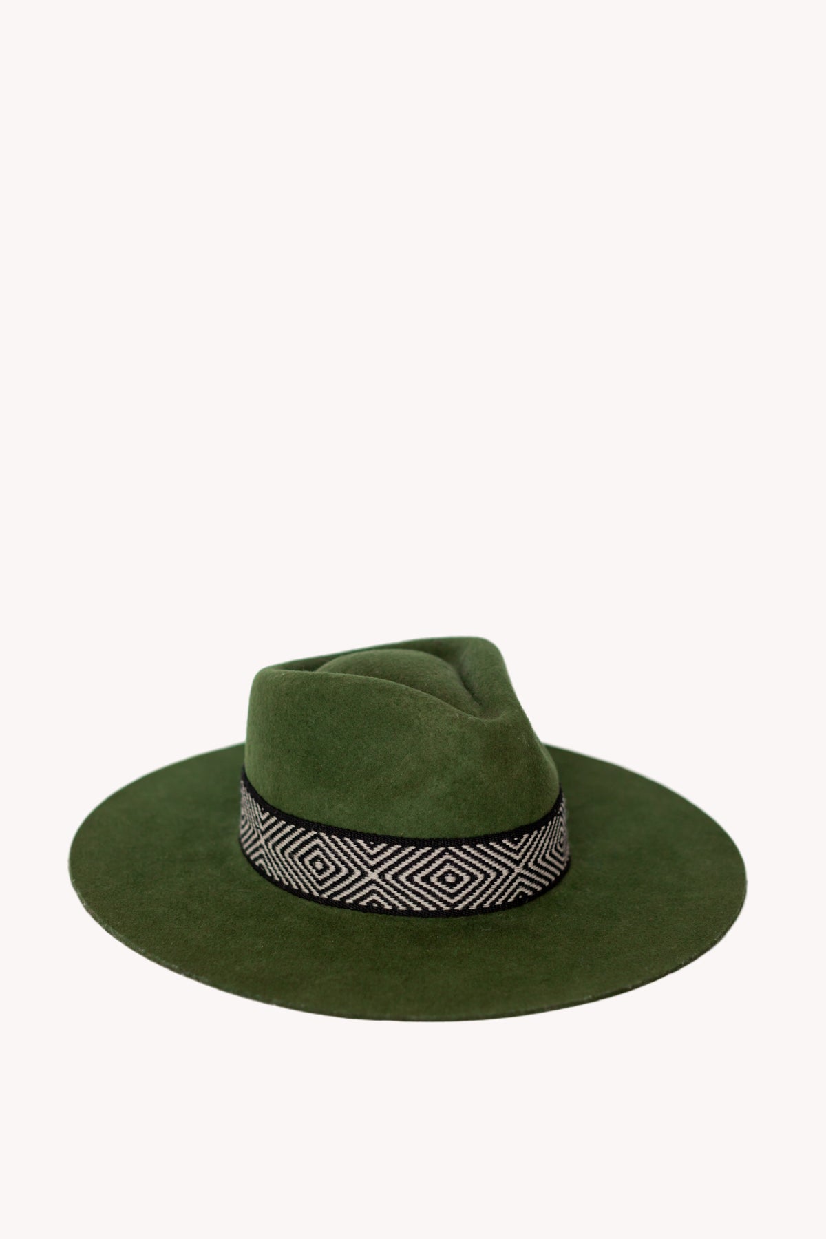 Hunter Green Felt Western Hat by Andeana Hats