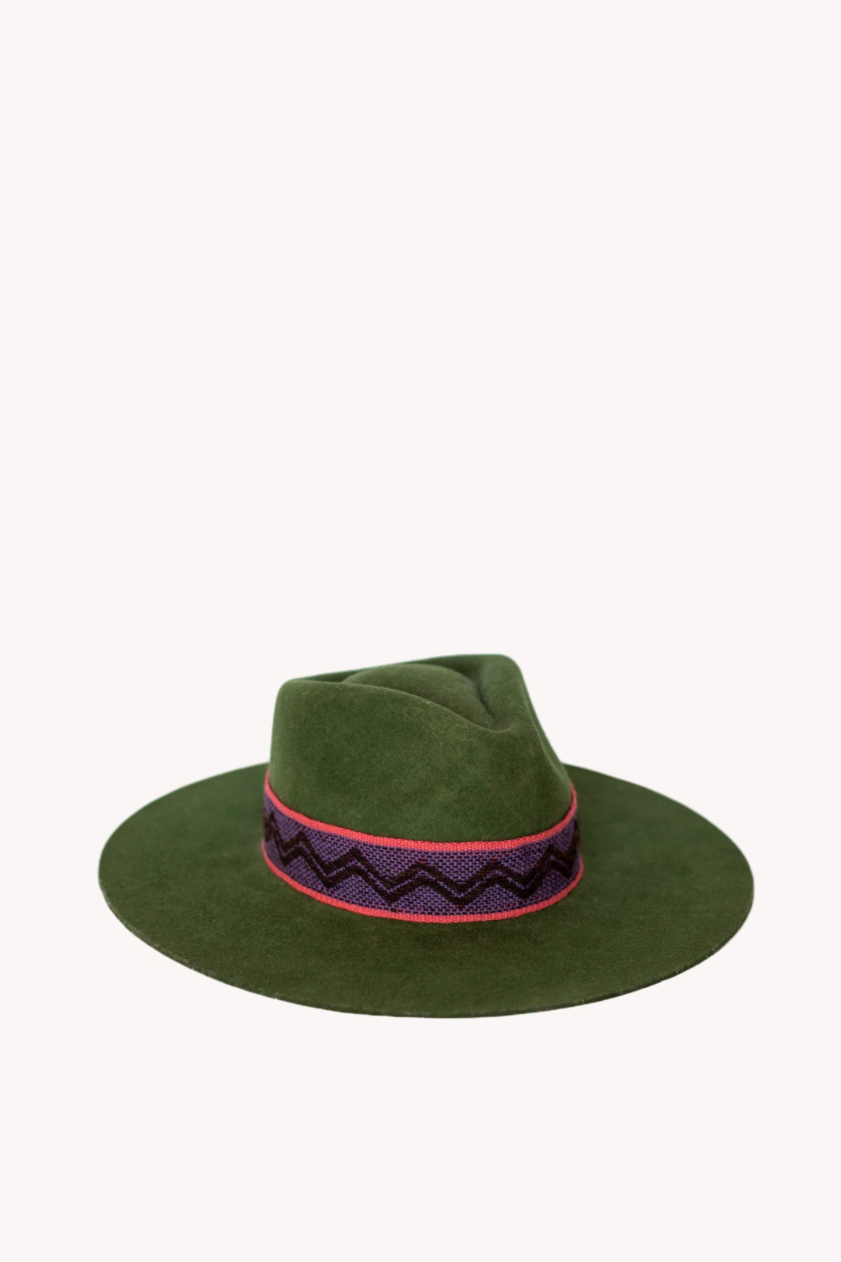 Hunter Green Felt Western Hat by Andeana Hats, view 4