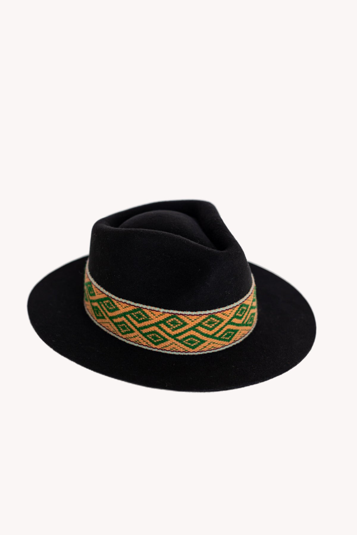 Black Alpaca Felt Fedora by Andeana Hats, view 3