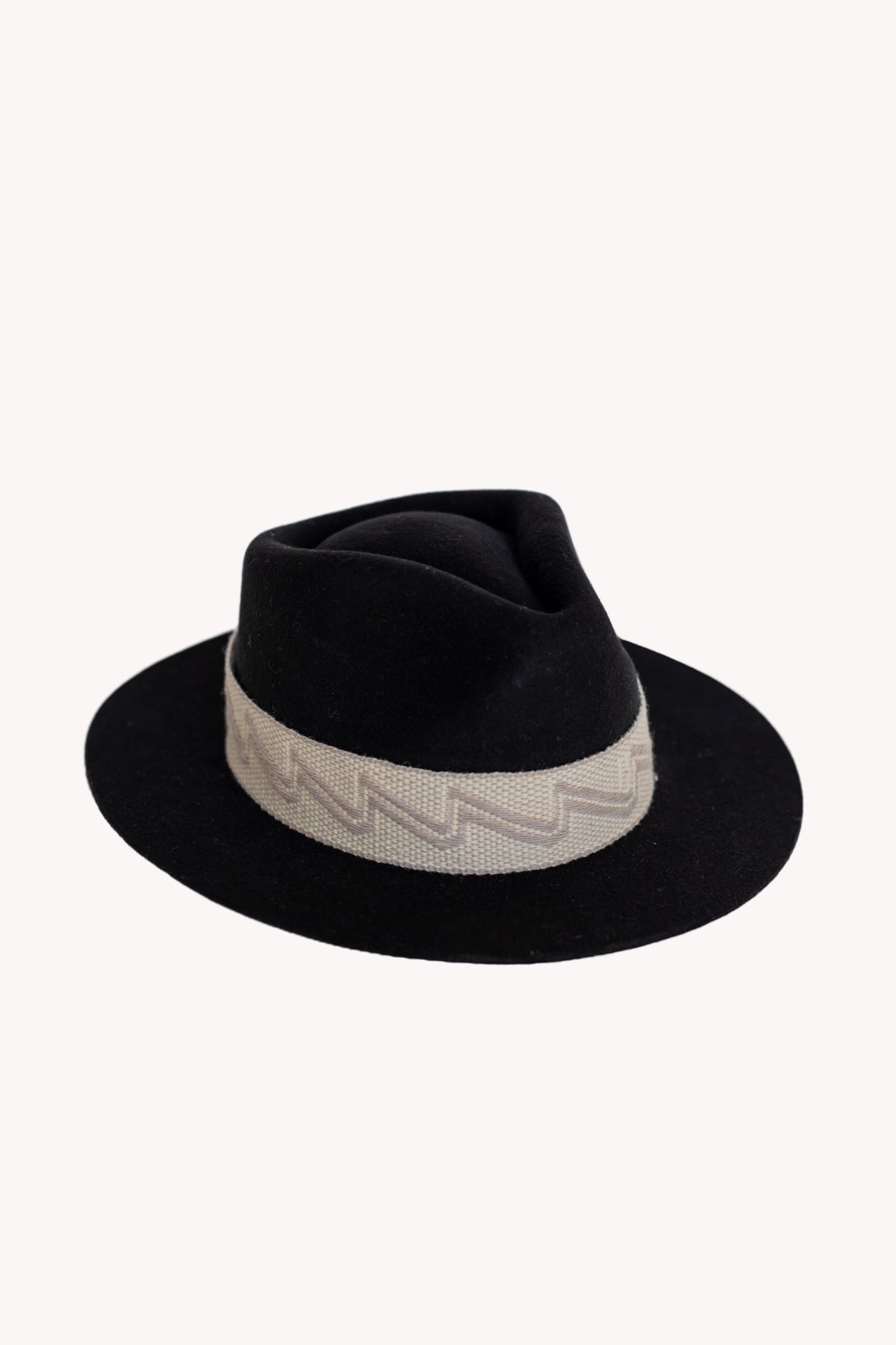 Black Alpaca Felt Fedora by Andeana Hats, view 4