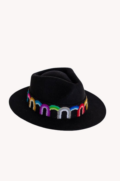 Black Alpaca Felt Fedora by Andeana Hats, view 5