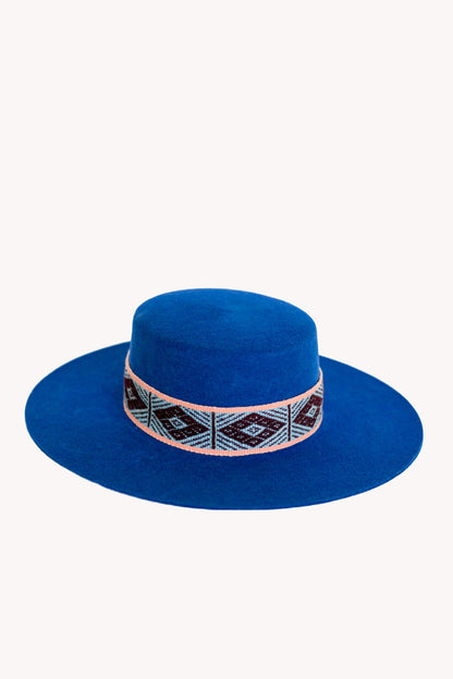 Electric Blue Spanish Felt Hat by Andeana Hats