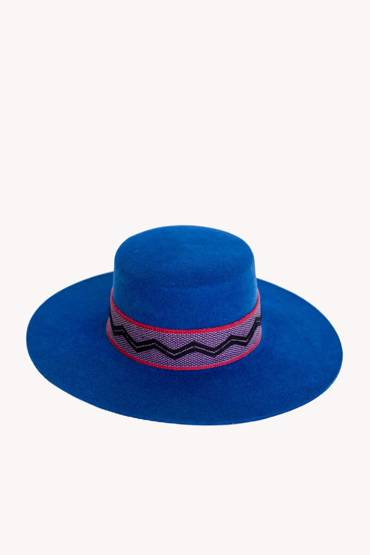 Electric Blue Spanish Felt Hat by Andeana Hats, view 4
