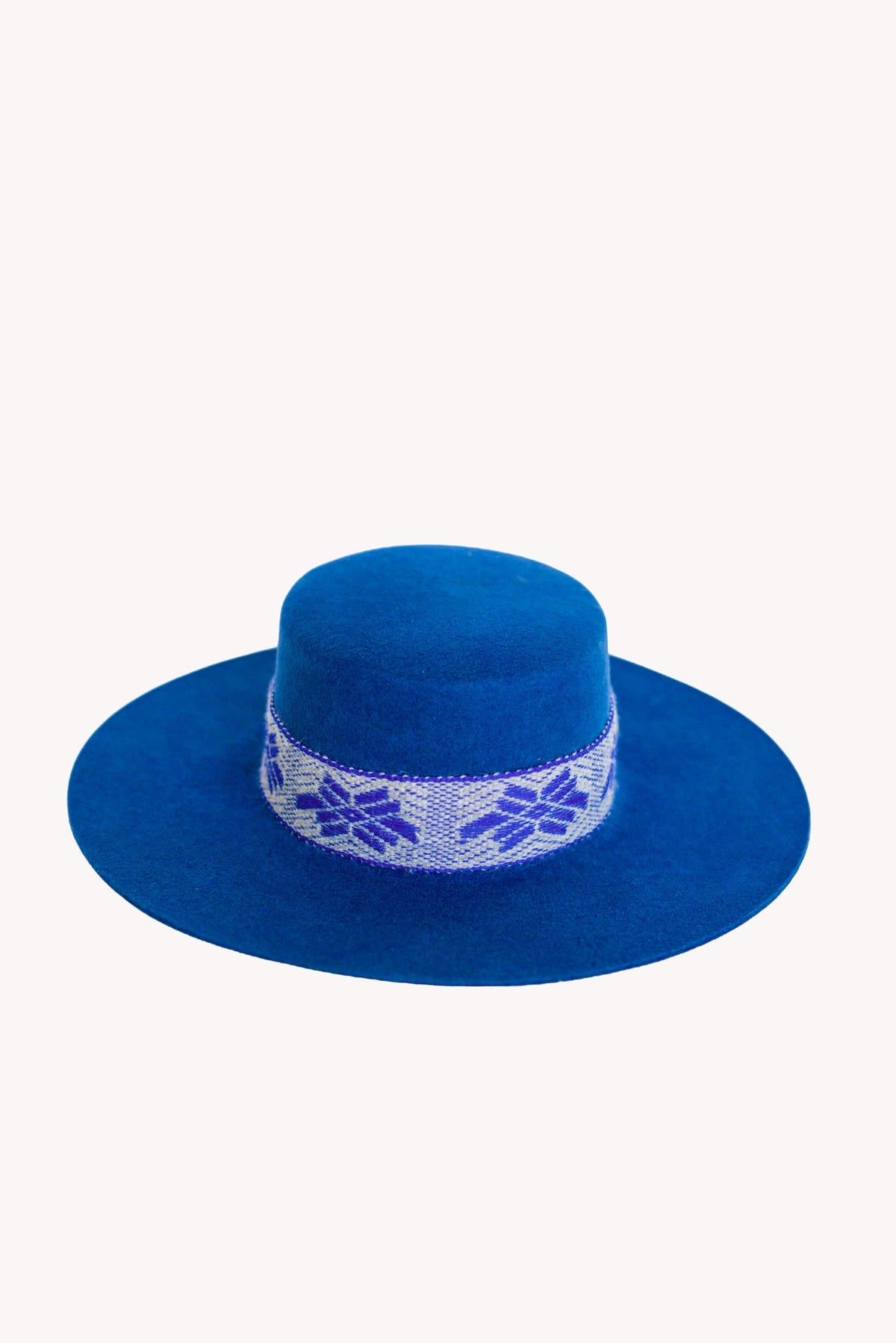 Electric Blue Spanish Felt Hat by Andeana Hats, view 3