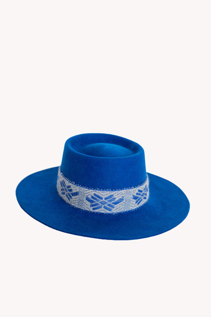 Electric Blue Alpaca Bucket Hat by Andeana Hats, view 2