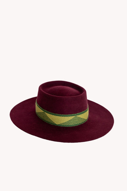 Maroon Alpaca Bucket Hat by Andeana Hats, view 3