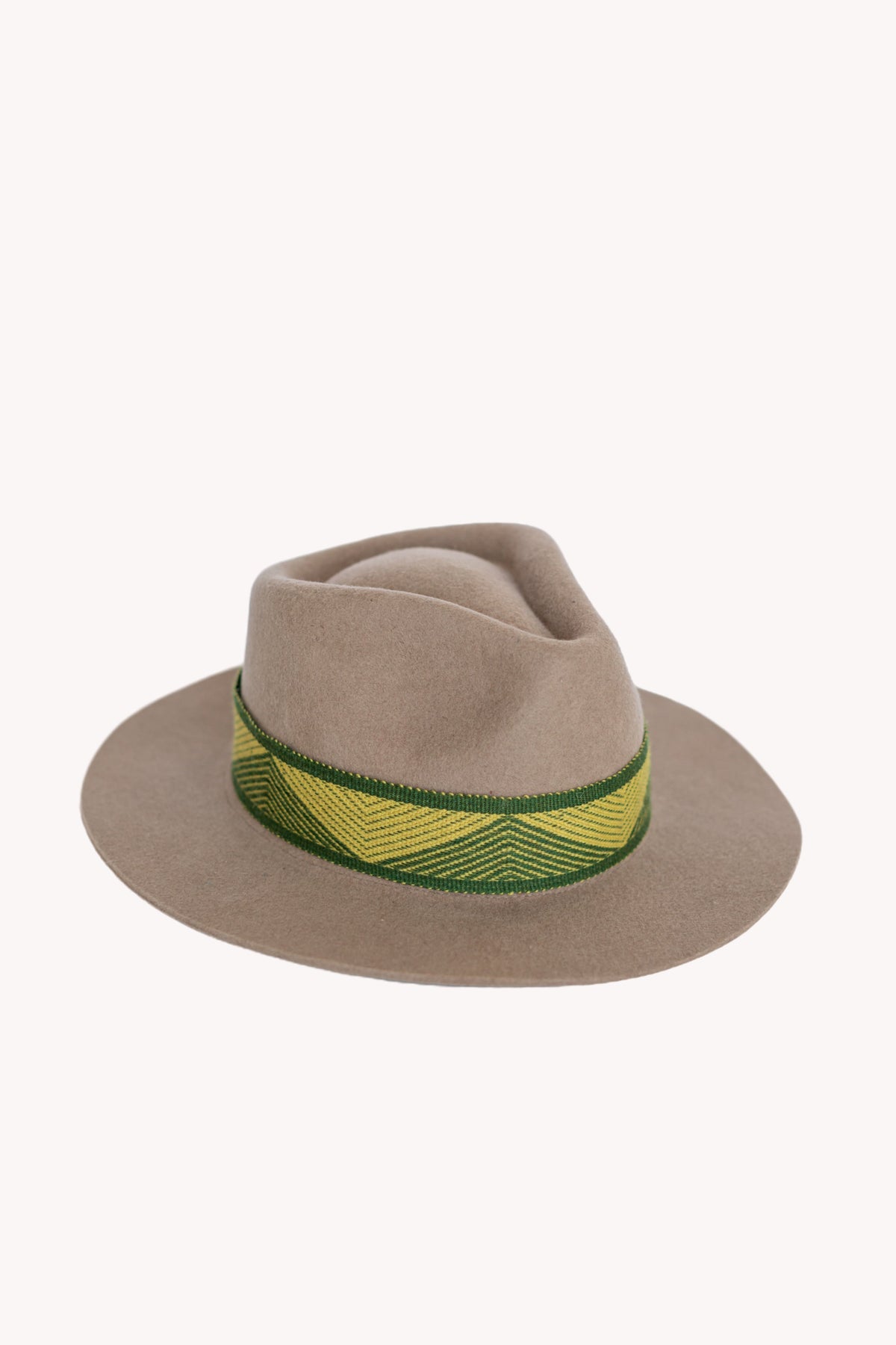 Beige Alpaca Felt Fedora by Andeana Hats, view 2