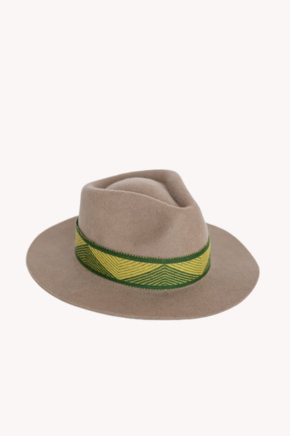 Beige Alpaca Felt Fedora by Andeana Hats, view 2