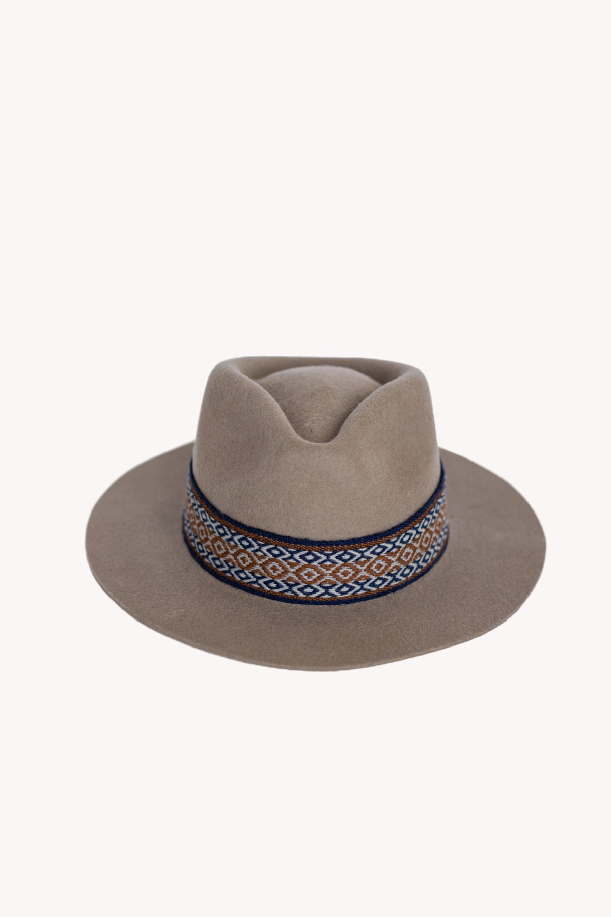 Beige Alpaca Felt Fedora by Andeana Hats, view 7