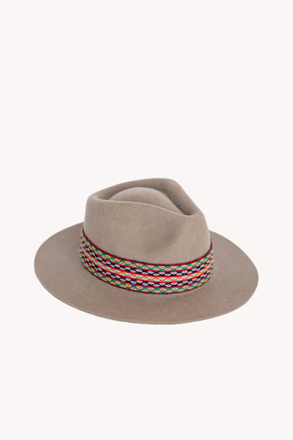 Beige Alpaca Felt Fedora by Andeana Hats, view 6