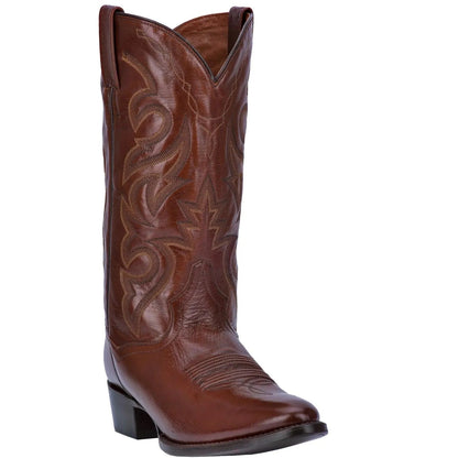 Tall Cowhide Round Toe Boot in Tan by HatCountry, view 3