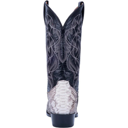 Python leather men's cowboy boot with a round toe, view 4